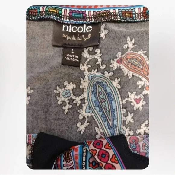 Nicole By Nicole Miller Multicoloured Sleeveless Shift Paisley Dress Size Large - Picture 7 of 8